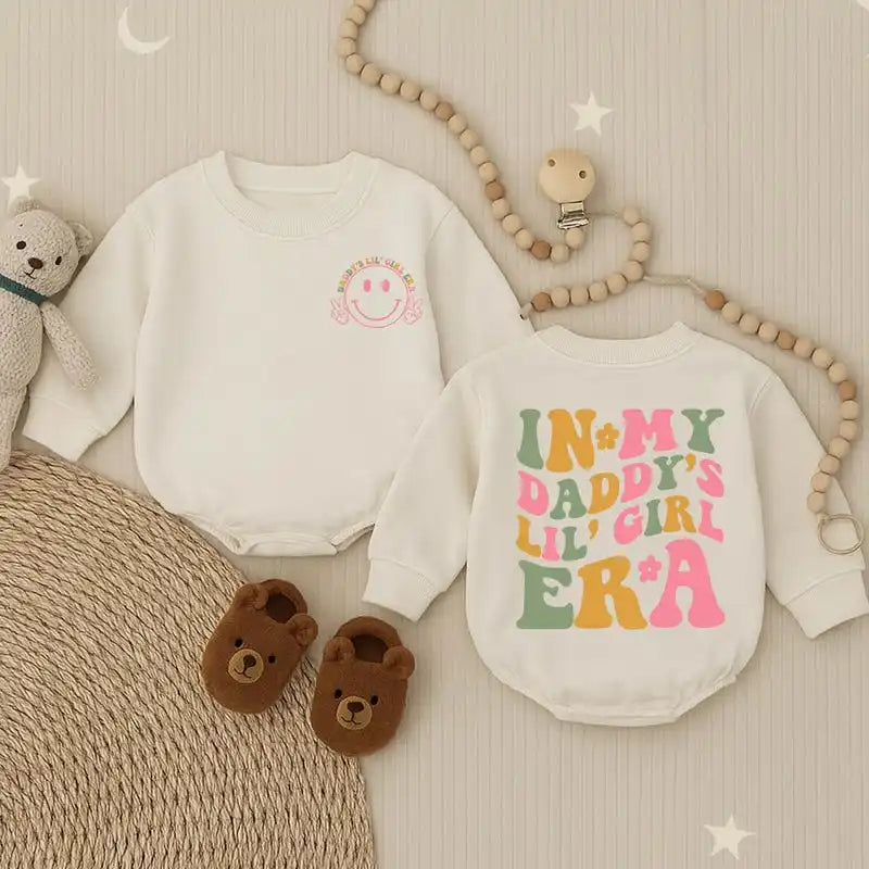 In My Daddy’s Girl Era Romper, Baby Girl Father’s Day Outfit, Daddy’s Girl Bubble Romper, Cute Baby Girl Gift