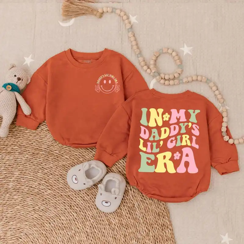 In My Daddy’s Girl Era Romper, Baby Girl Father’s Day Outfit, Daddy’s Girl Bubble Romper, Cute Baby Girl Gift