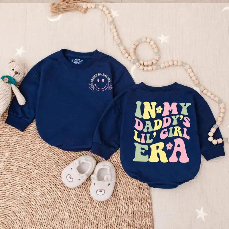 In My Daddy’s Girl Era Romper, Baby Girl Father’s Day Outfit, Daddy’s Girl Bubble Romper, Cute Baby Girl Gift