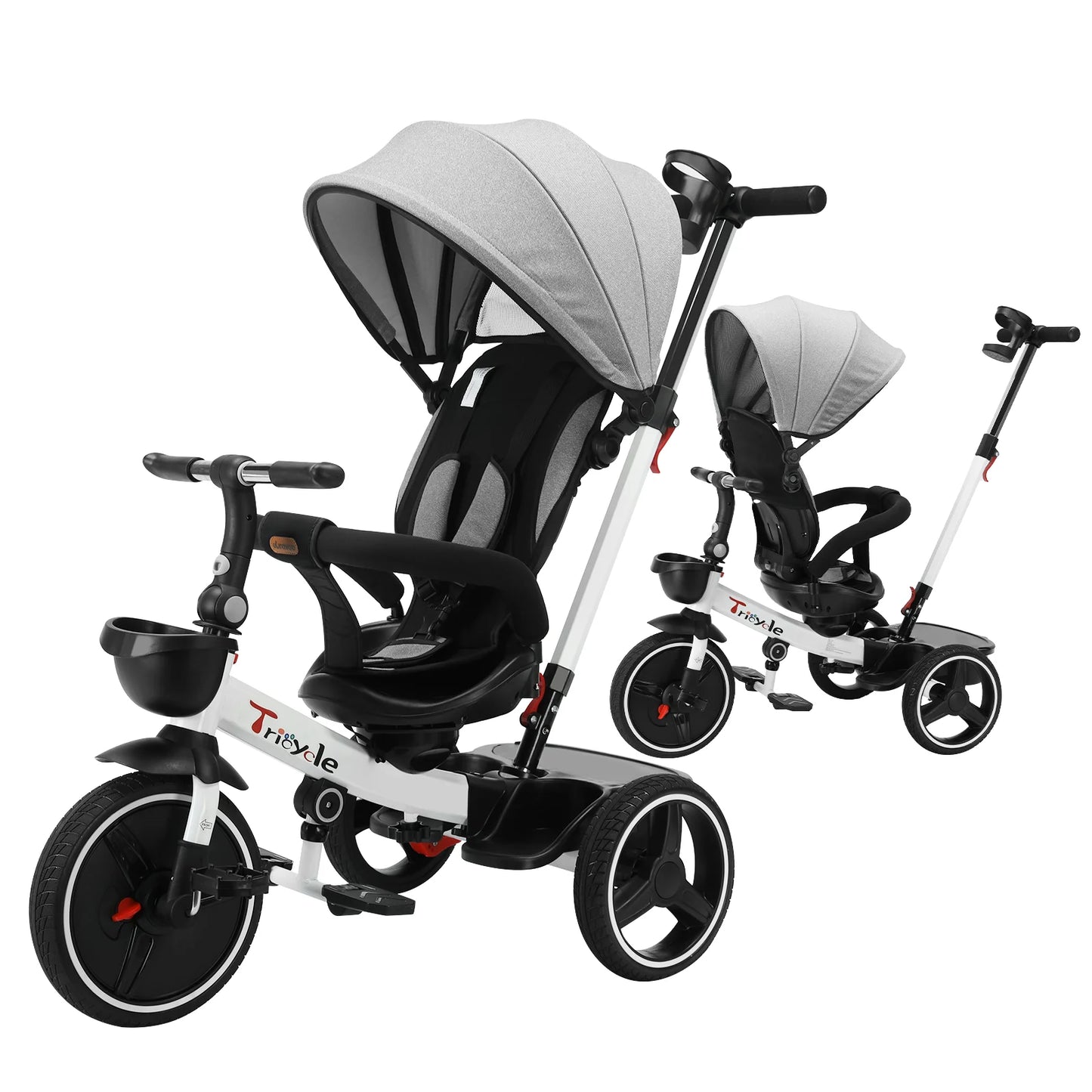Baby Stroller Tricycle Bike, 360 Degree Rotation Sitting & Lying,Celerity Disassembly & Assembly,18-60 Months,HLF6018