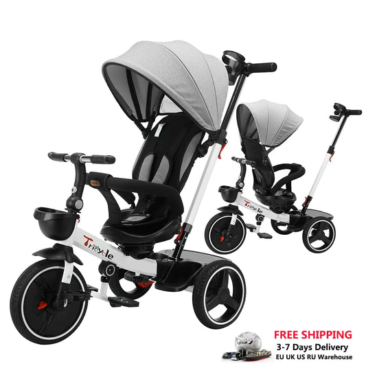 Baby Stroller Tricycle Bike, 360 Degree Rotation Sitting & Lying,Celerity Disassembly & Assembly,18-60 Months,HLF6018