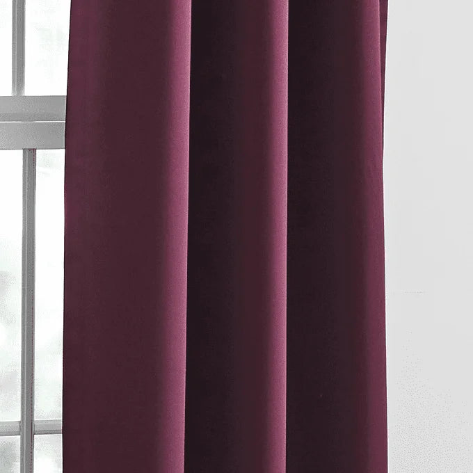 (2 pack) Room Darkening Grommet Single Curtain Panel, Brown