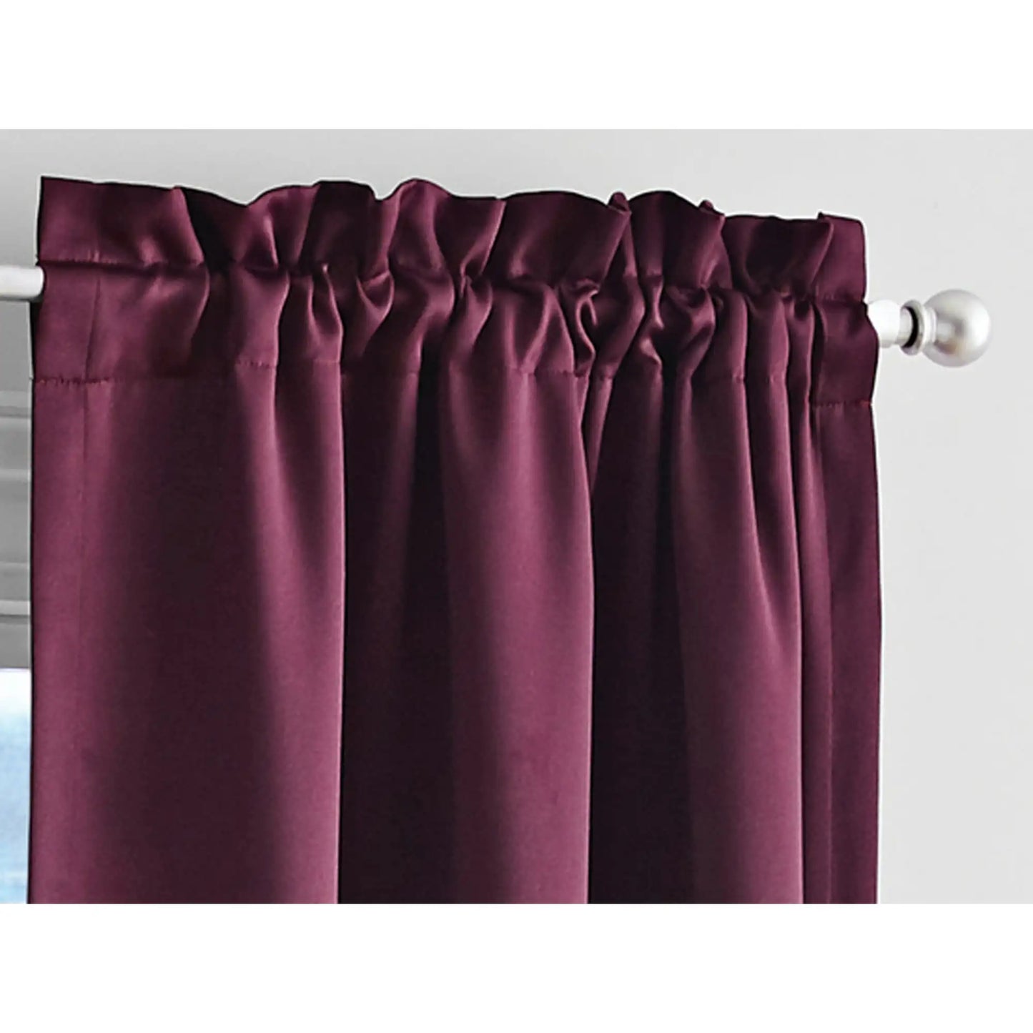(2 pack) Room Darkening Grommet Single Curtain Panel, Brown