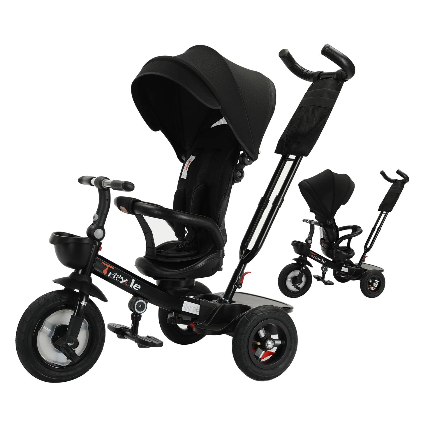 Baby Stroller Tricycle Bike, 360 Degree Rotation Sitting & Lying,Celerity Disassembly & Assembly,18-60 Months,HLF6018