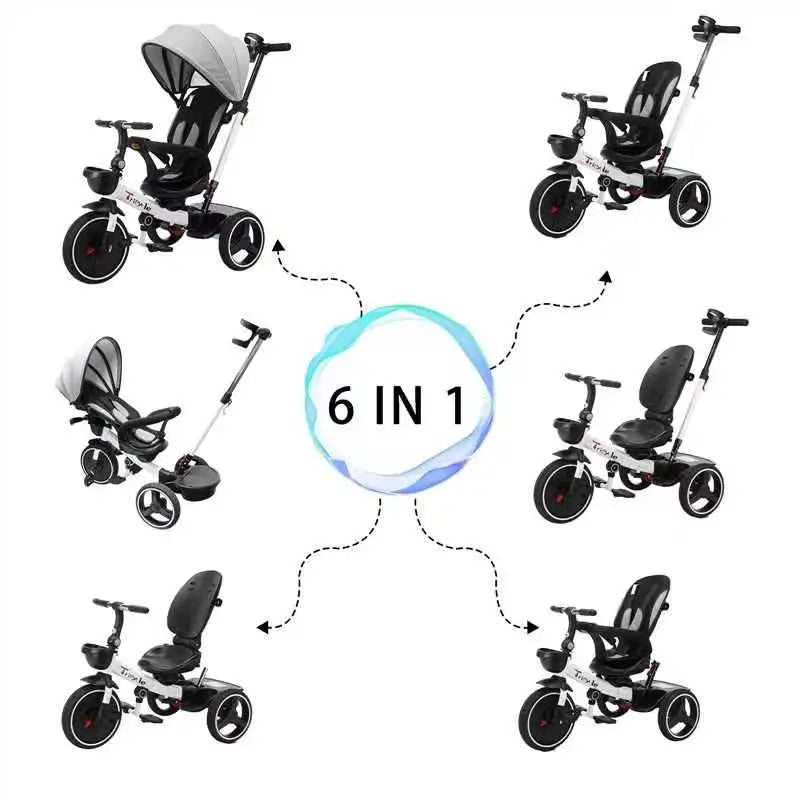 Baby Stroller Tricycle Bike, 360 Degree Rotation Sitting & Lying,Celerity Disassembly & Assembly,18-60 Months,HLF6018