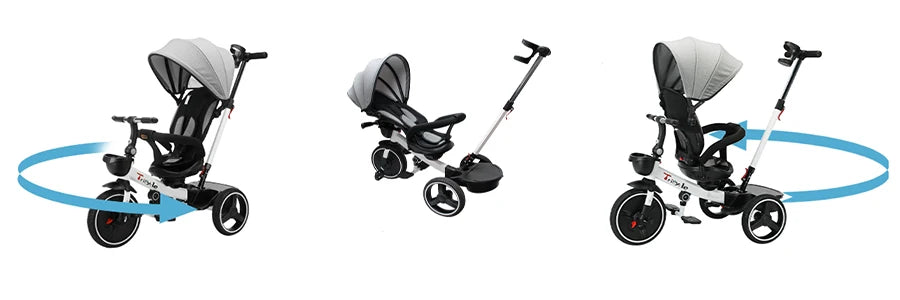 Baby Stroller Tricycle Bike, 360 Degree Rotation Sitting & Lying,Celerity Disassembly & Assembly,18-60 Months,HLF6018